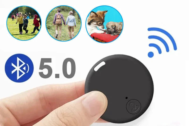 Mini GPS Tracker Bluetooth 5.0- Anti-Lost Device for Pets, Children, Bags, and Wallets - Smart Finder Locator for iOS and Android